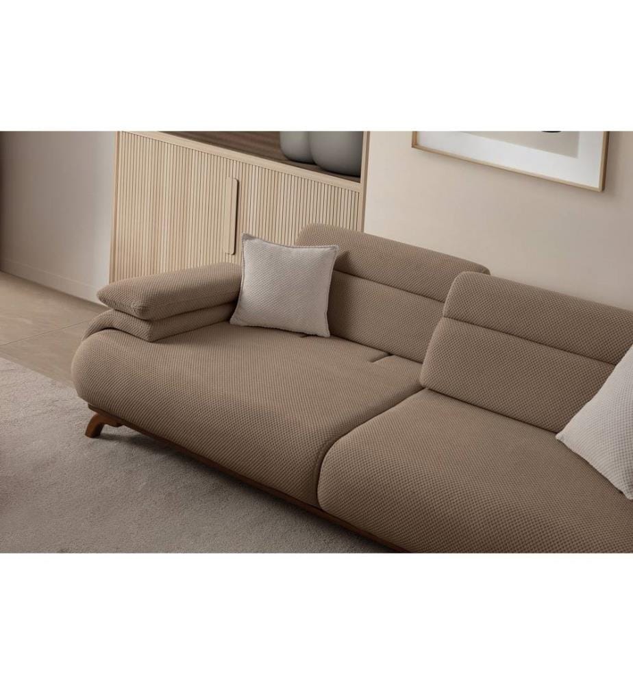 3-Sitzer-Sofa, 70 % Hornholz / 30 % melaminbeschichtete Spanplatte, Latte
