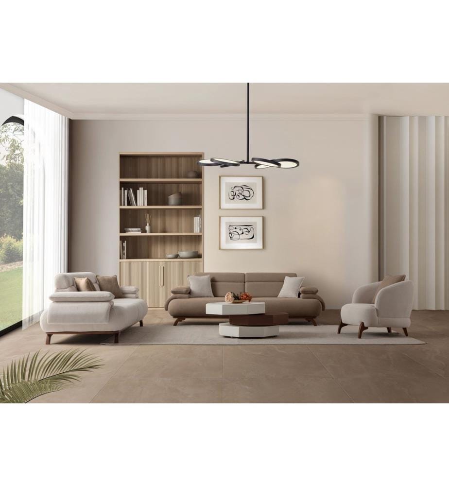 3-Sitzer-Sofa, 70 % Hornholz / 30 % melaminbeschichtete Spanplatte, Latte