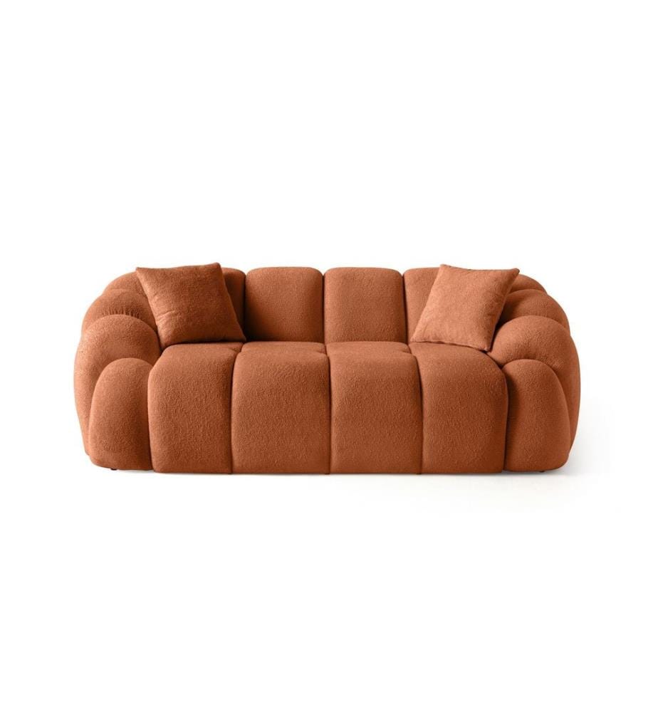 2-Sitzer-Sofa, 70 % Hornholz / 30 % melaminbeschichtete Spanplatte, Fliesenrot