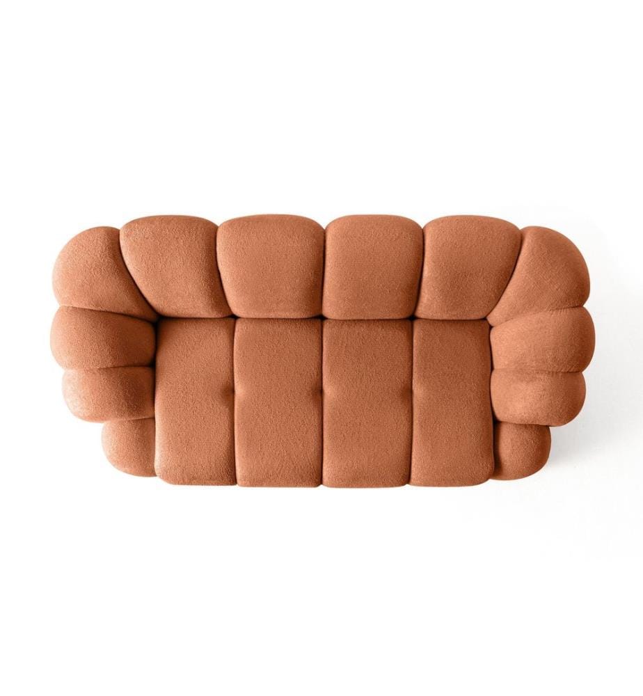 2-Sitzer-Sofa, 70 % Hornholz / 30 % melaminbeschichtete Spanplatte, Fliesenrot