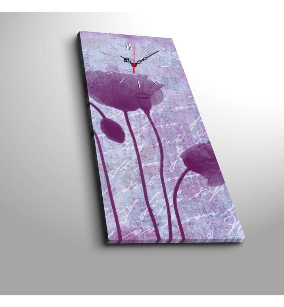 Dekorative Wanduhr aus Leinwand, Multicolor, Wildleder-Leinwand