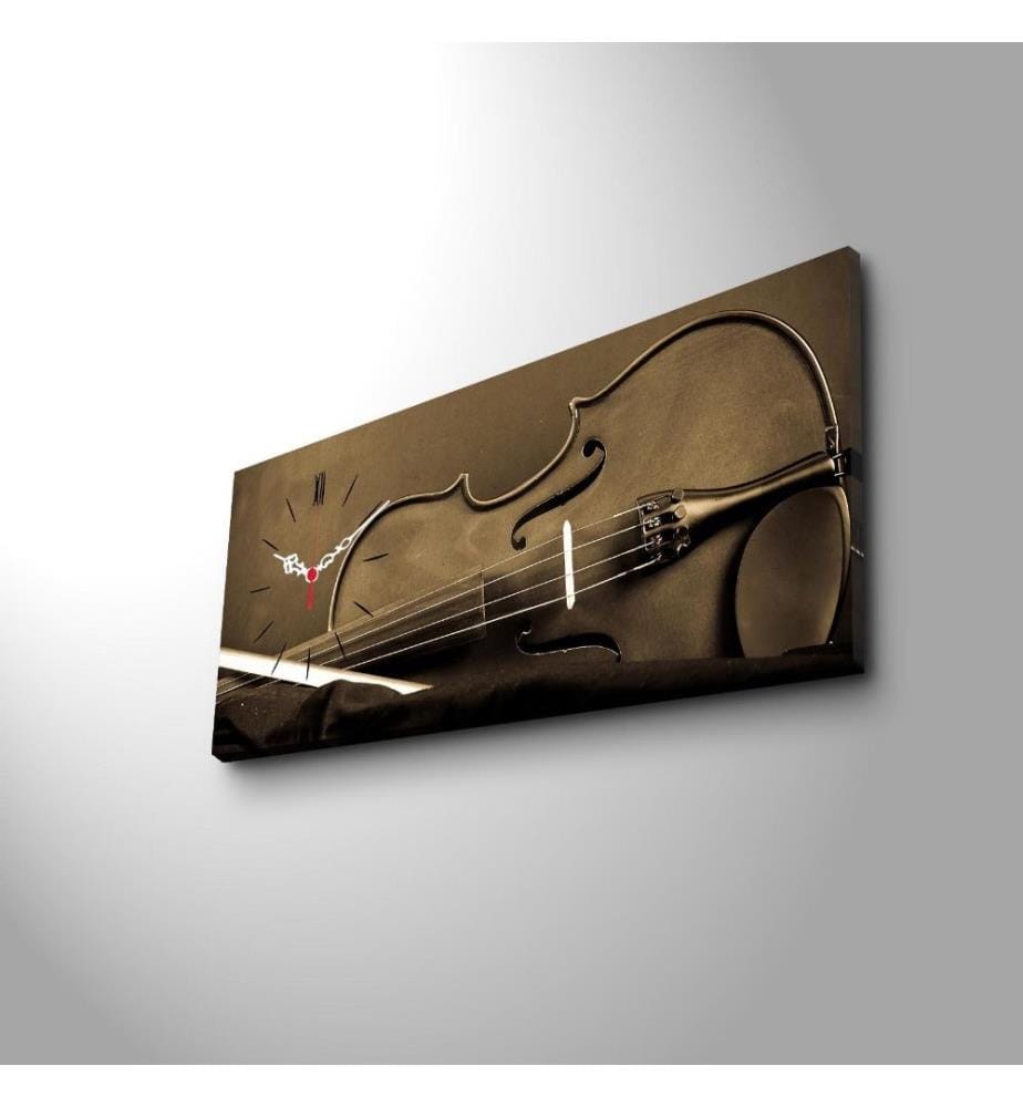 Dekorative Wanduhr aus Leinwand, Multicolor, Wildleder-Leinwand