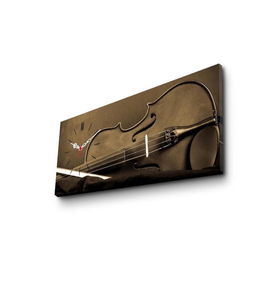 Dekorative Wanduhr aus Leinwand, Multicolor, Wildleder-Leinwand