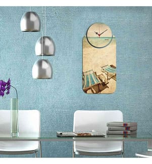 Orologio decorativo in MDF, 2 pezzi, Multicolore, Mdf