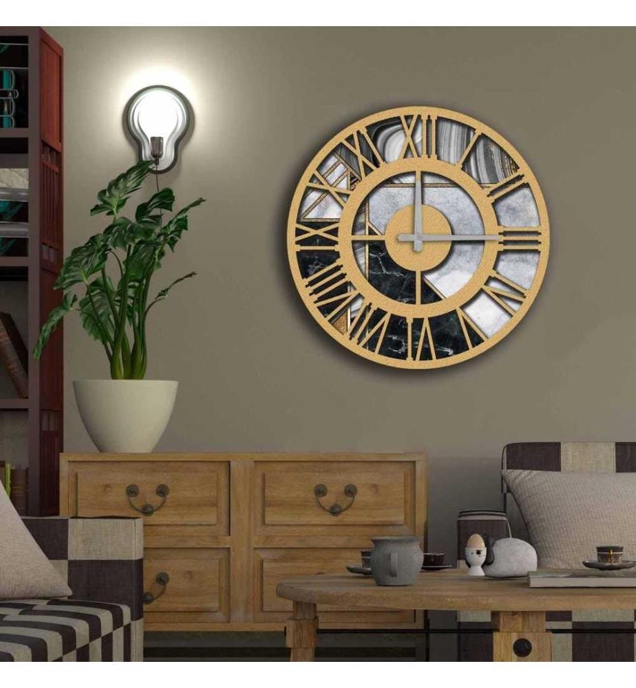 Wallity Decorative MDF Clock, Multicolor, Mdf | DeinDeal