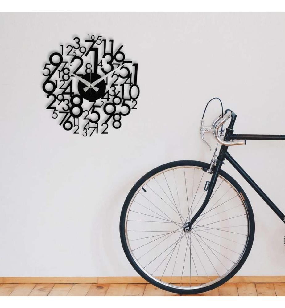 Decorative Metal Wall Clock, Black, Metal