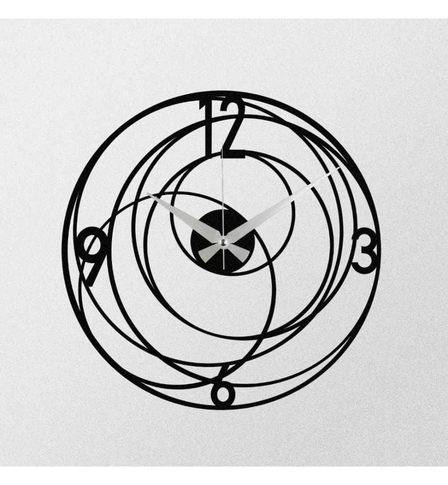Orologio decorativo da parete in metallo, nero, metallo