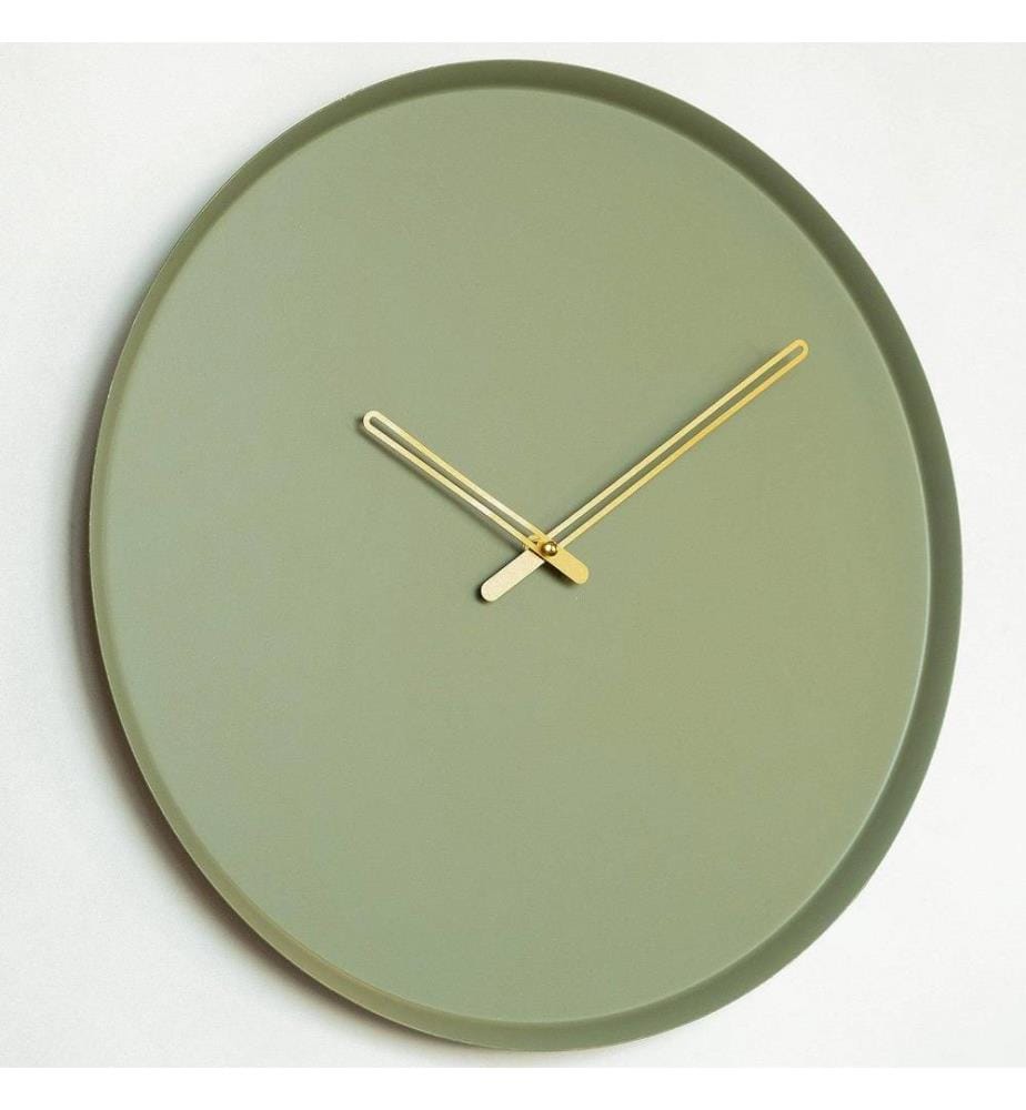 Horloge murale décorative en métal, vert, acier