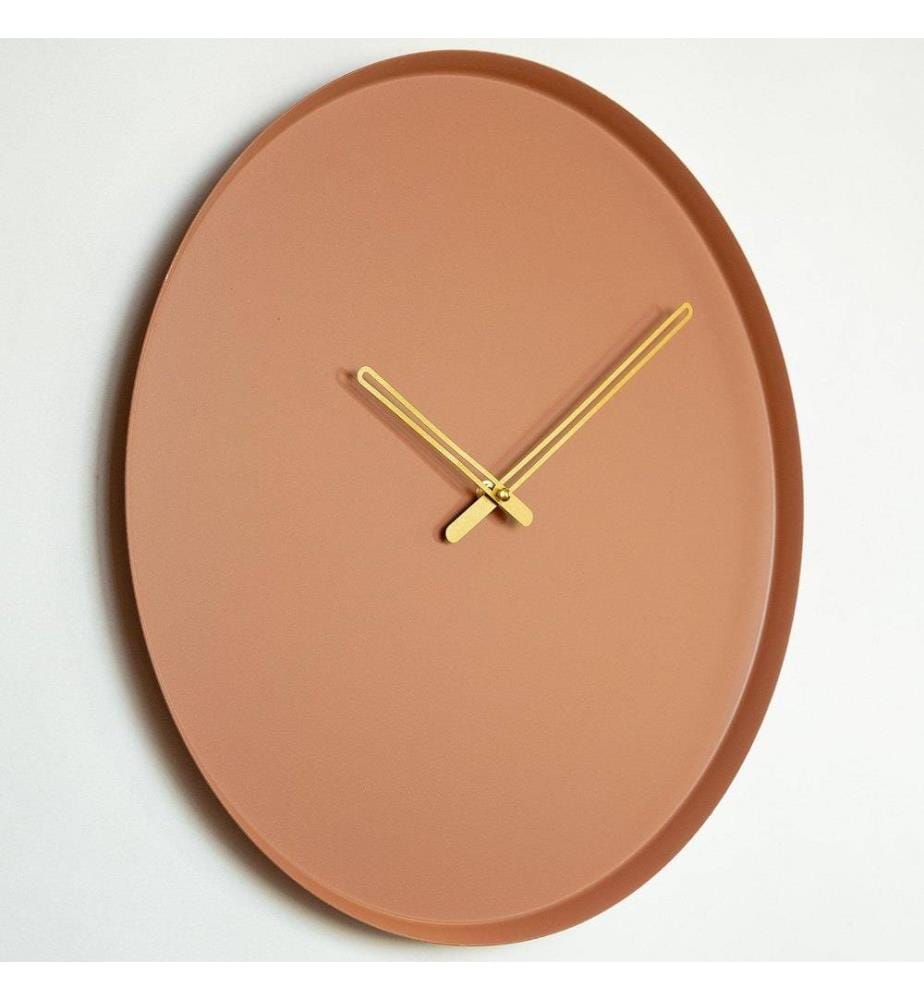 Orologio decorativo da parete in metallo, rosso, acciaio