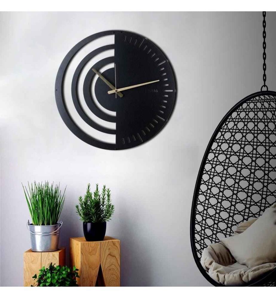 Orologio decorativo da parete in metallo, nero, metallo