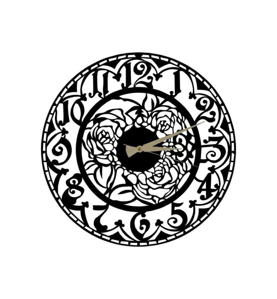 Orologio decorativo da parete in metallo, nero, metallo