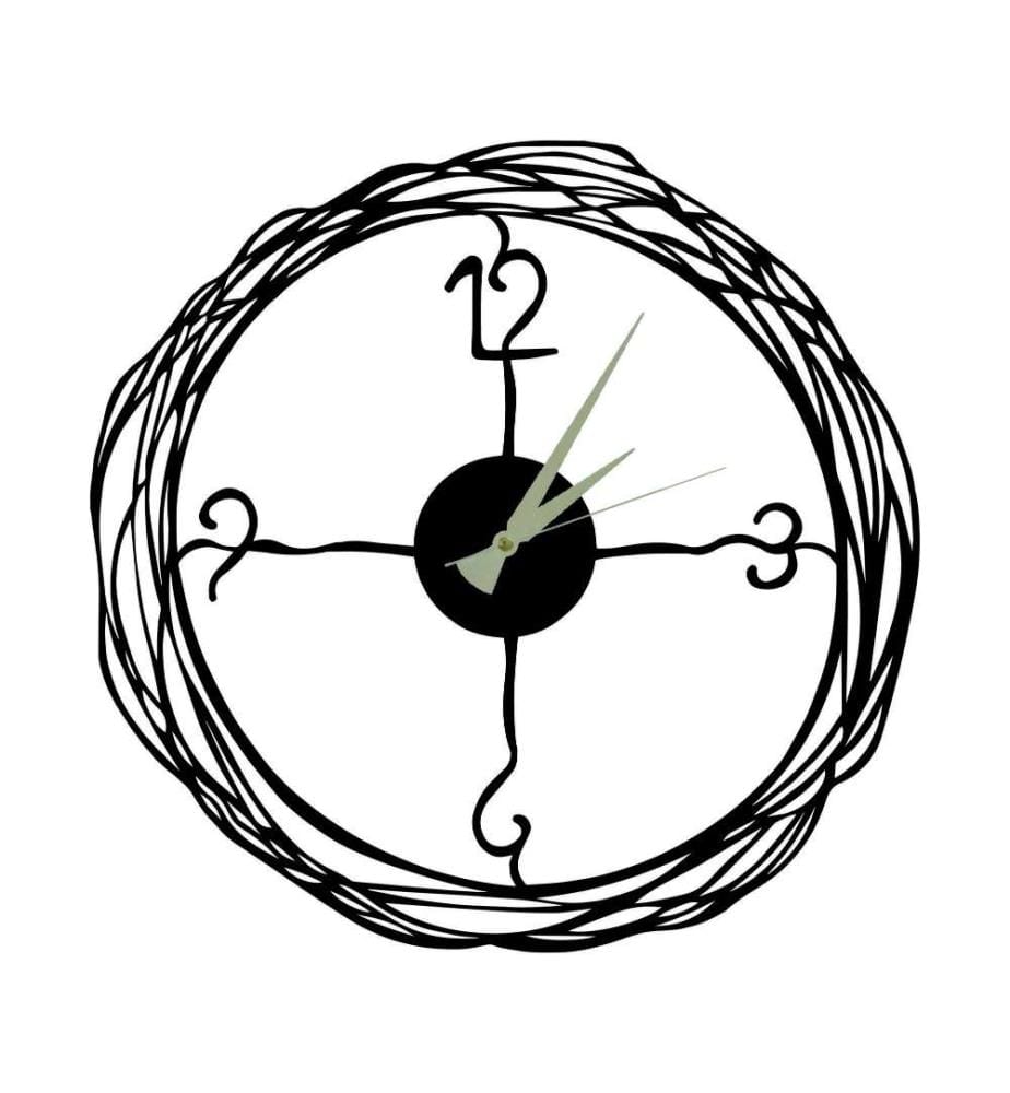 Orologio decorativo da parete in metallo, nero, metallo