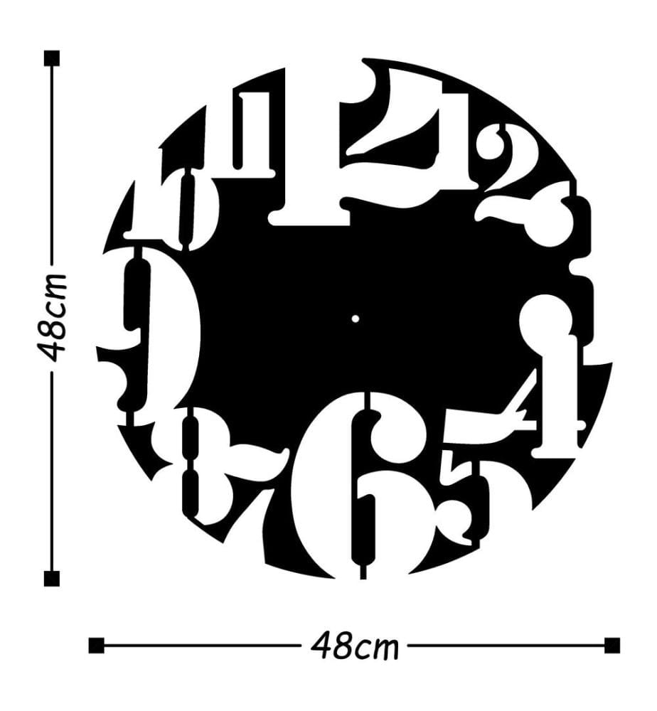 Orologio decorativo da parete in metallo, nero, metallo