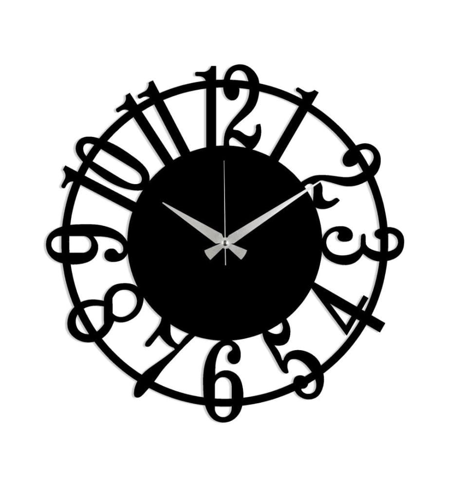 Orologio decorativo da parete in metallo, nero, metallo
