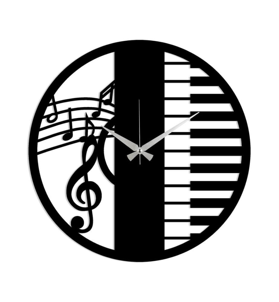 Orologio decorativo da parete in metallo, nero, metallo