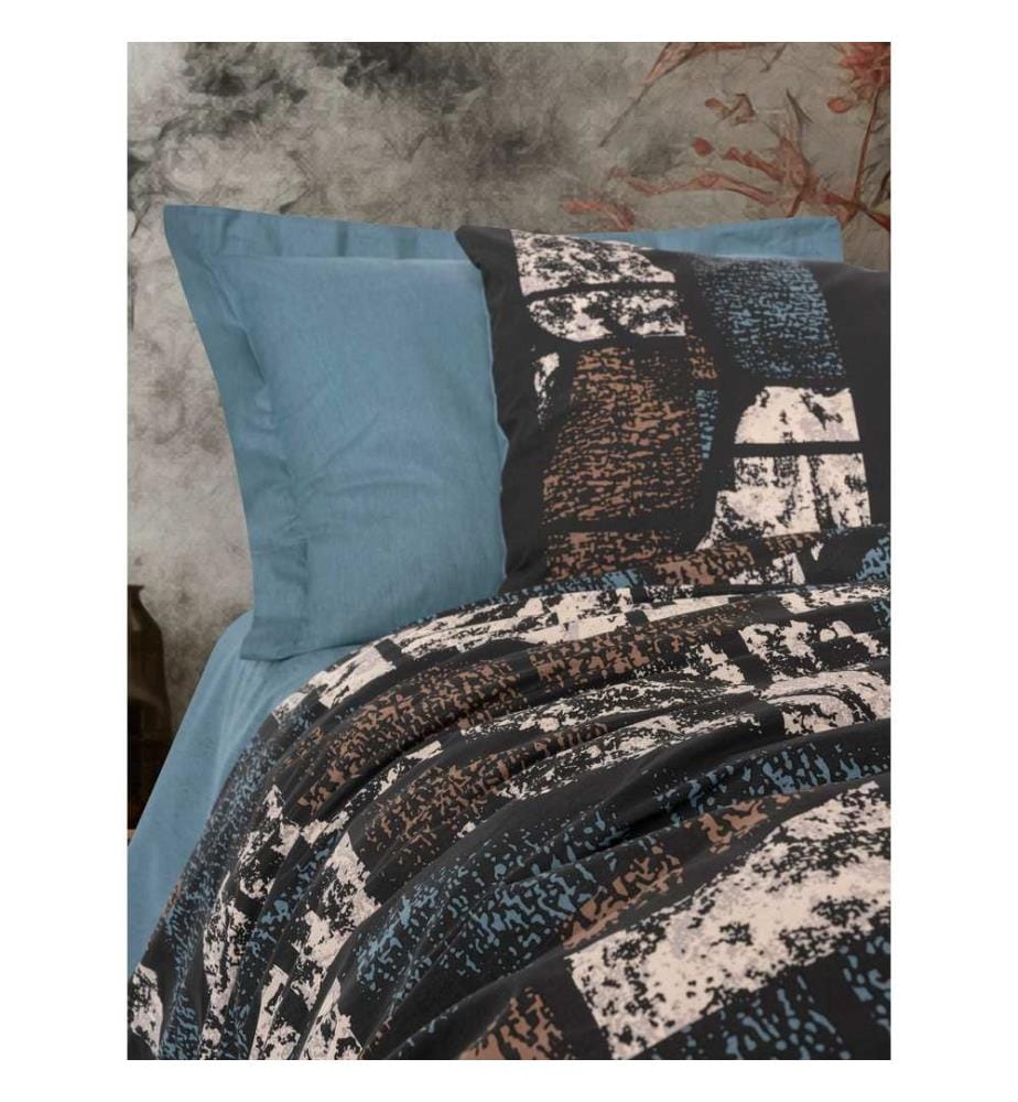 Ensemble housse de couette Ranforce Super King, vert pétrole, 100 % COTON RANFORCE