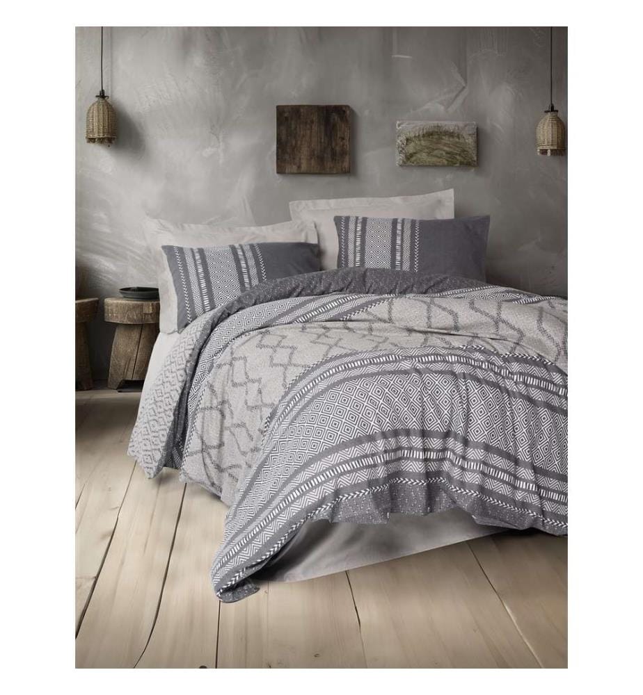 Ranforce Bettbezug-Set für Einzelbett, Mink, 100 % BAUMWOLLE RANFORCE
