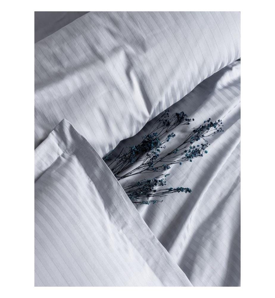 Ensemble housse de couette Super King en satin, gris, 100 % SATIN DE COTON