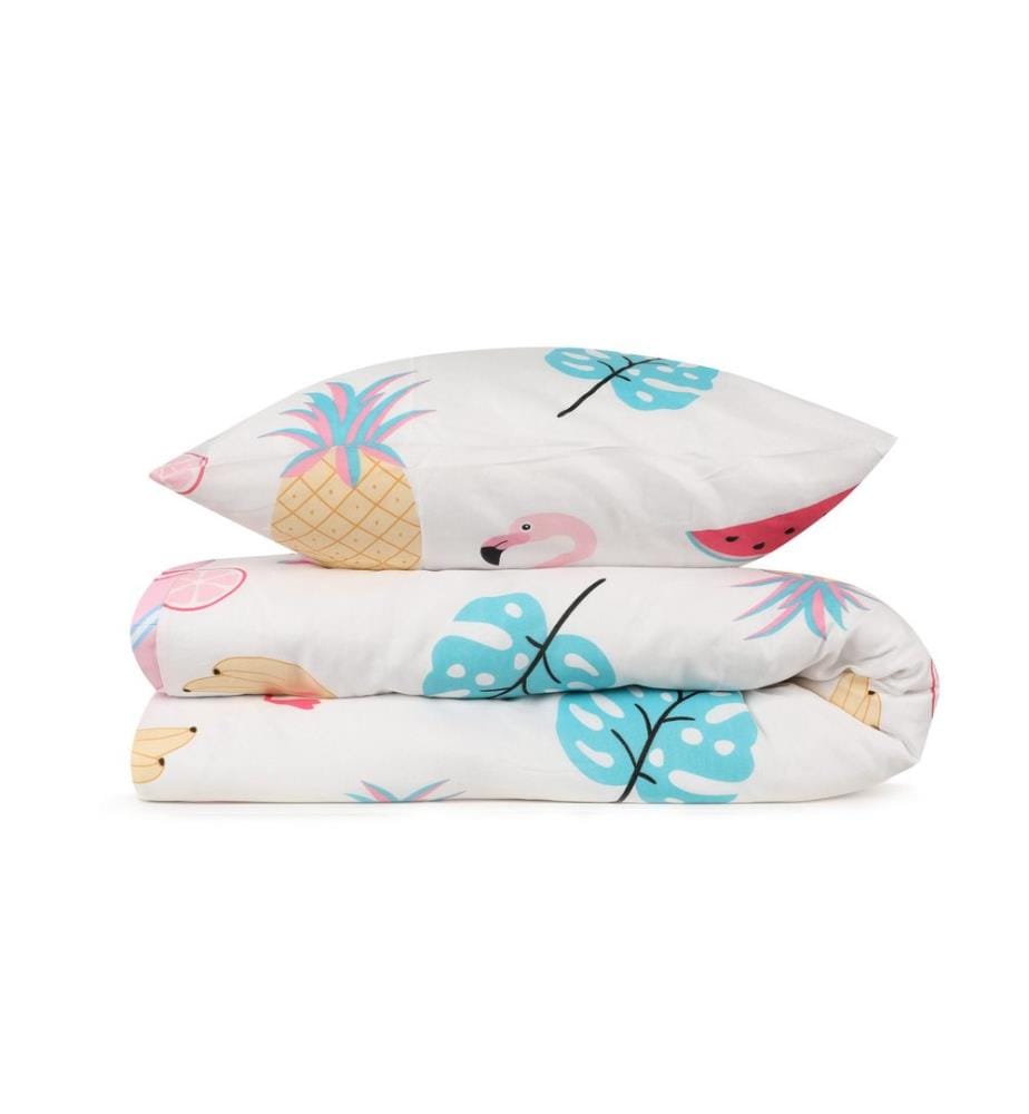 Bettwäsche-Set für Kingsize-Bett, weiss, rosa, blau, gelb, 65 % BAUMWOLLE / 35 % POLYESTER
