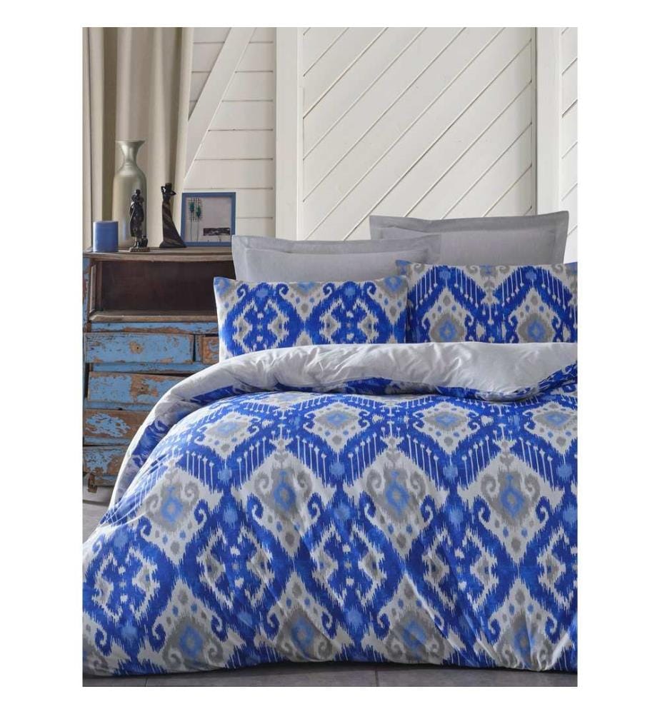 Bettbezug-Set für Kingsize-Bett, blau, 65 % BAUMWOLLE / 35 % POLYESTER