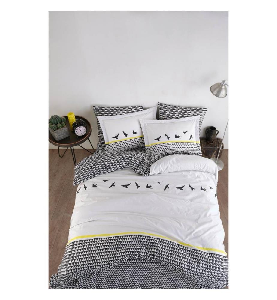 Noir, Blanc, Couette, Coton Ranforce