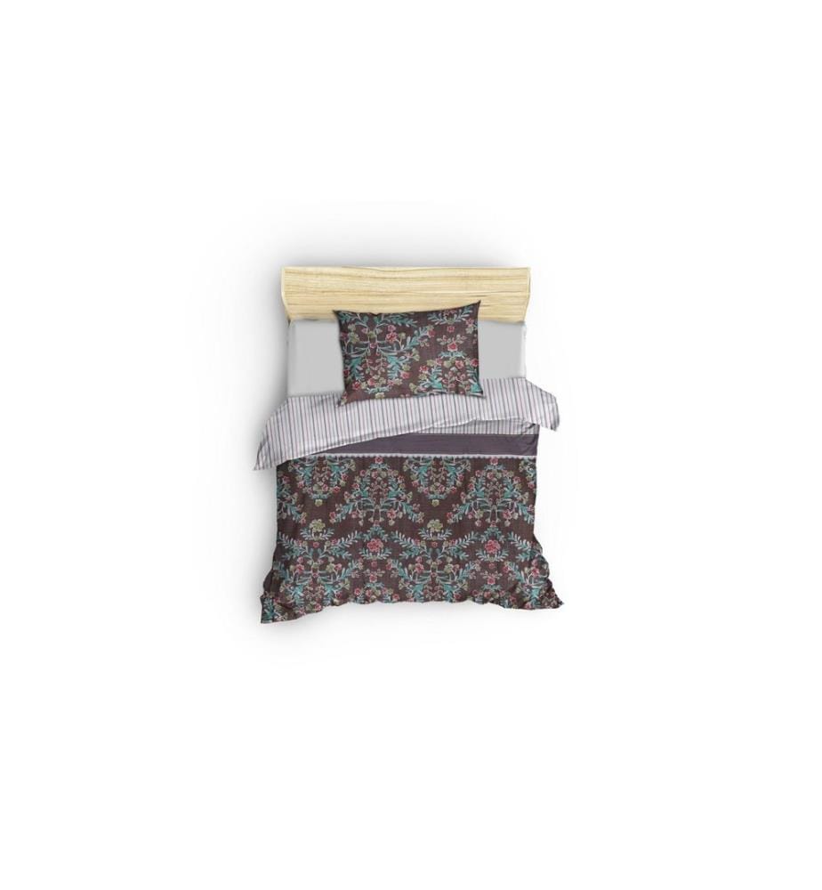 Brun, Couette, Coton Satin