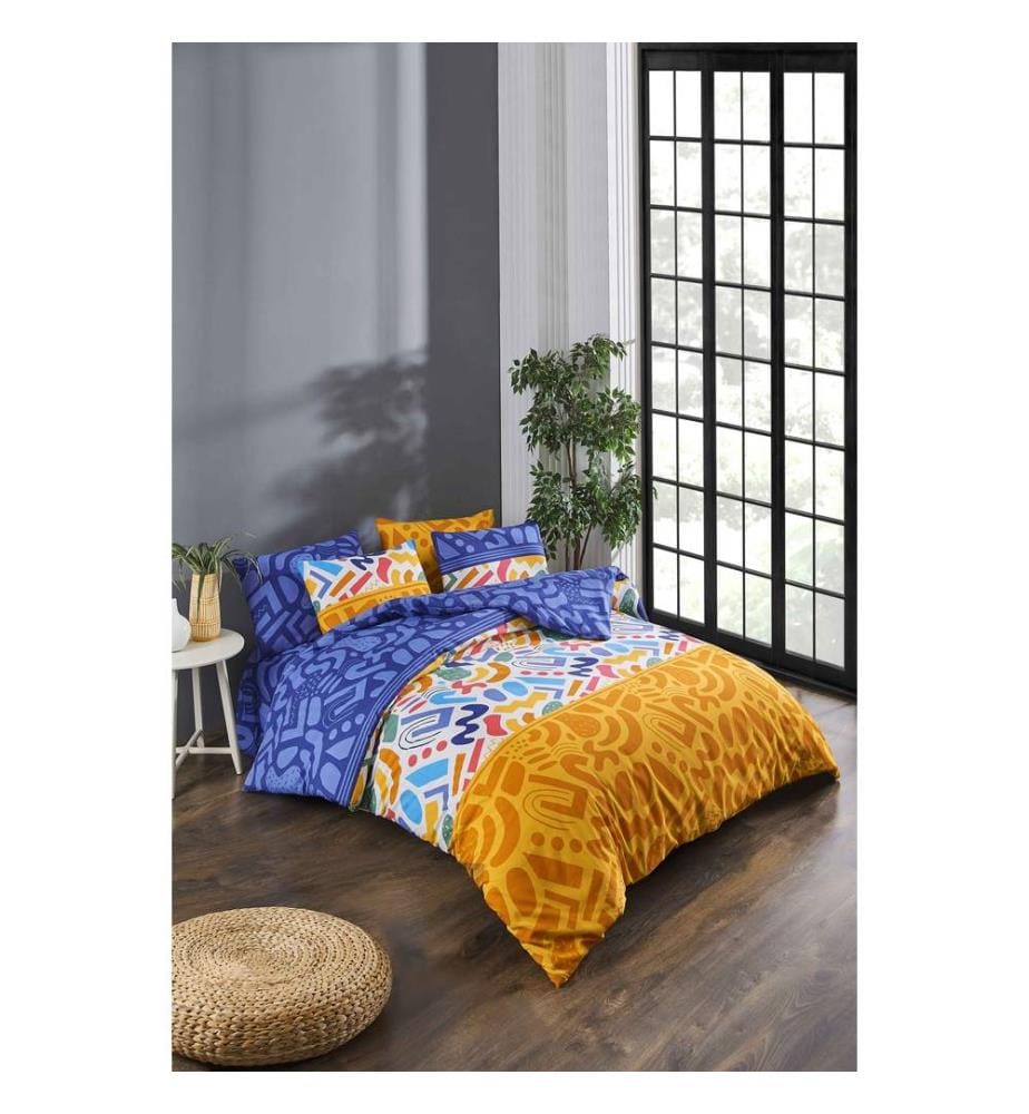 Bettbezug-Set für Kingsize-Bett, Mehrfarbig, 65 % BAUMWOLLE / 35 % POLYESTER