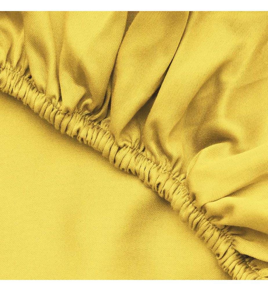 Lenzuolo con angoli singolo Ranforce, giallo scuro, 100% COTONE