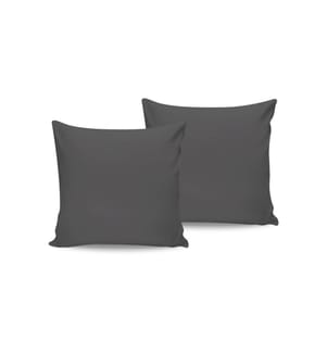 Set di federe, 2 pezzi, Antracite, 100% cotone Ranforce