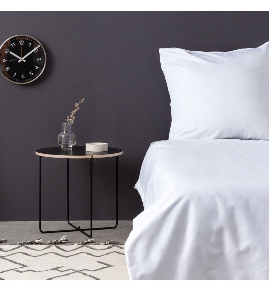 Drap-housse double en satin, blanc, 100 % SATIN DE COTON