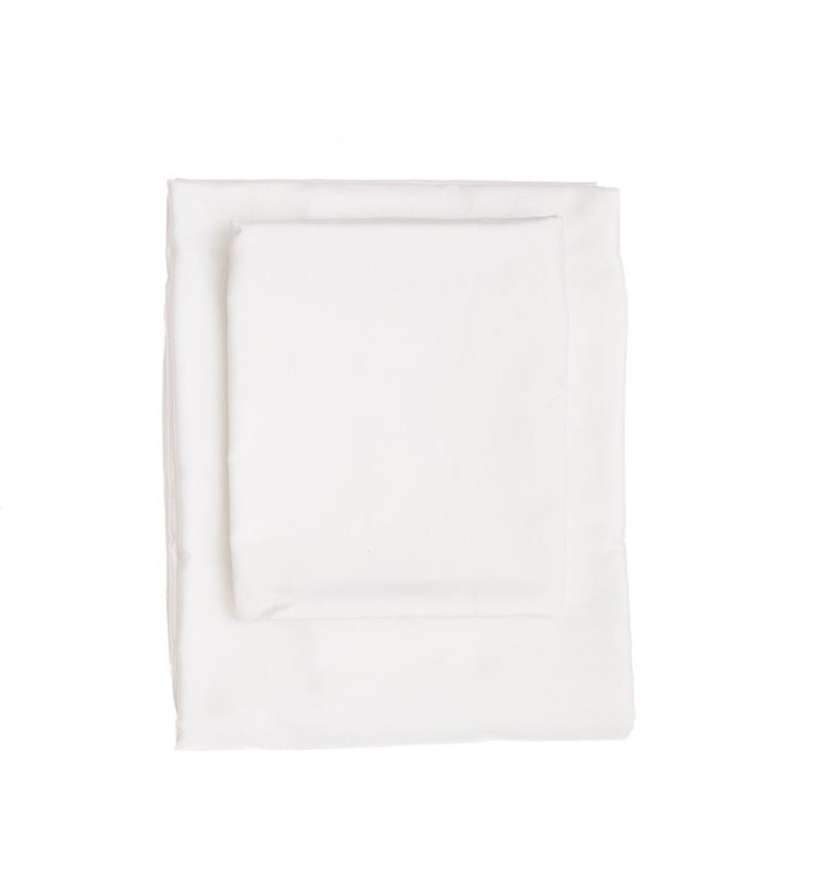 Drap-housse double XL en satin, blanc, 100 % SATIN DE COTON