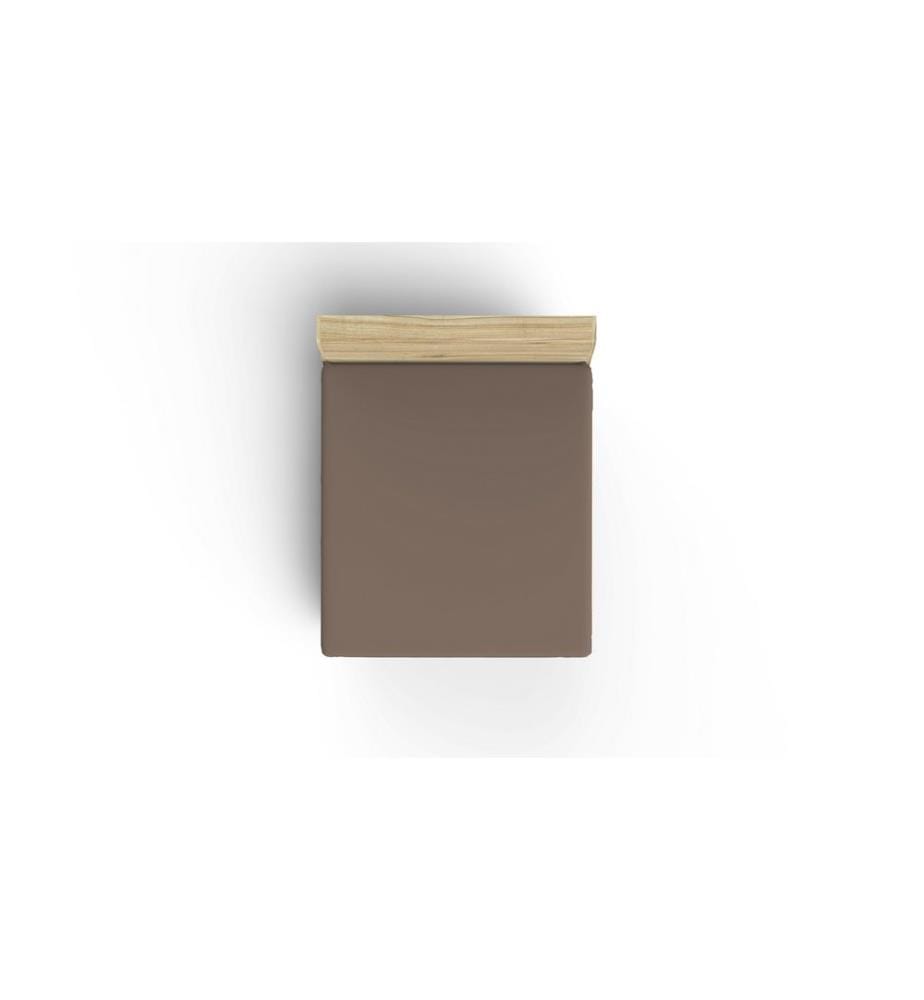 Drap-housse double XL Ranforce, marron, 100 % COTON