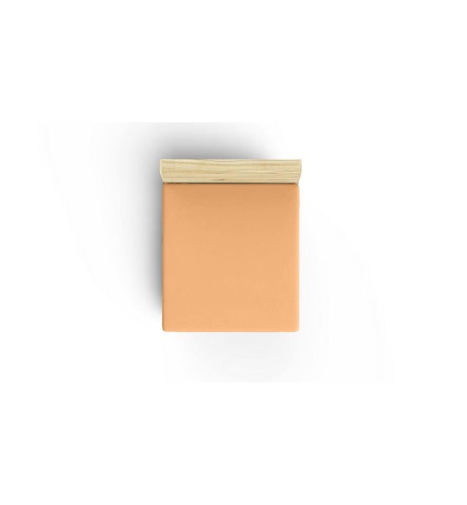 Drap-housse Ranforce King, orange pâle, 100 % COTON