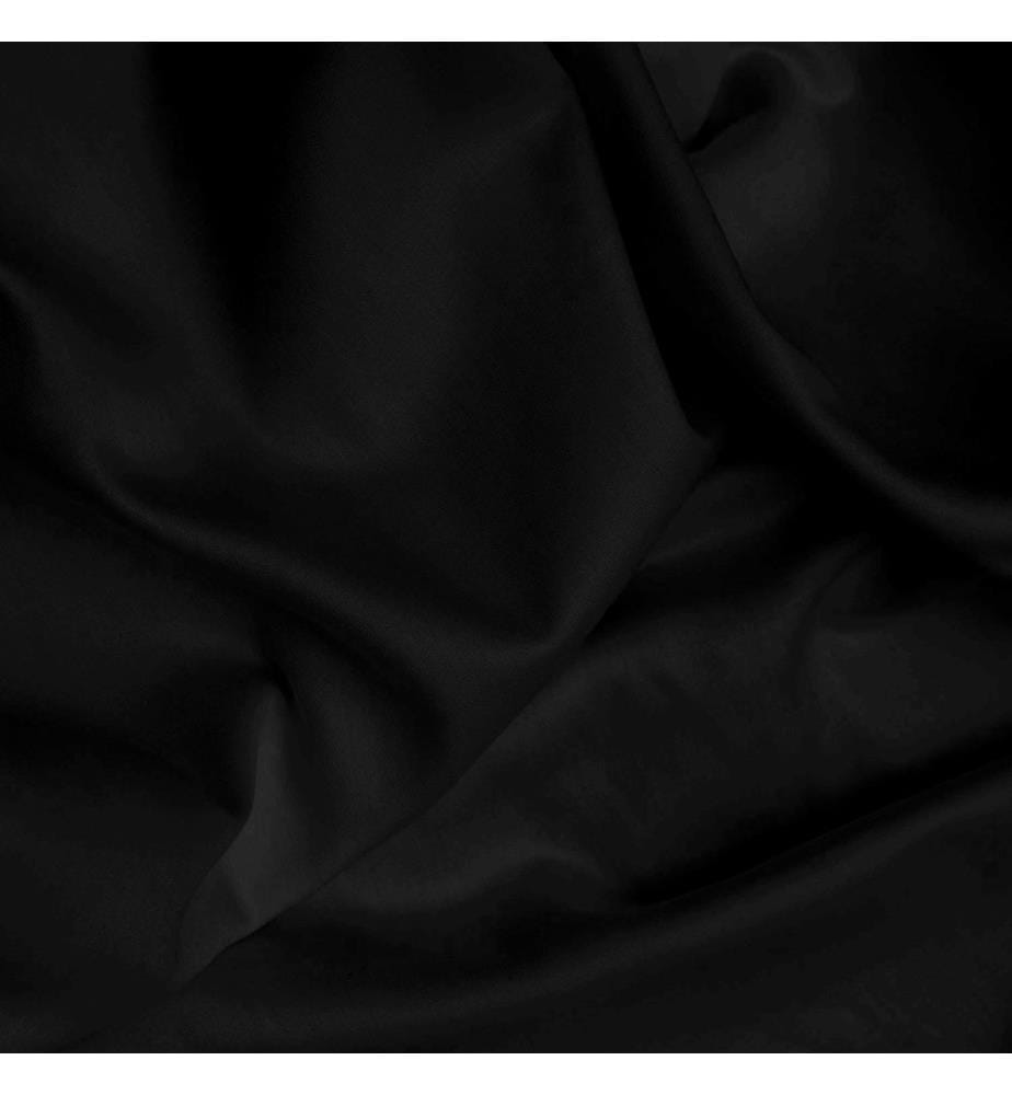 Drap-housse super king en satin, noir, 100 % SATIN DE COTON