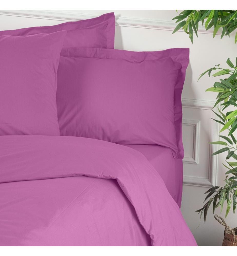 Housse de couette double Ranforce, violette, 100 % COTON RANFORCE