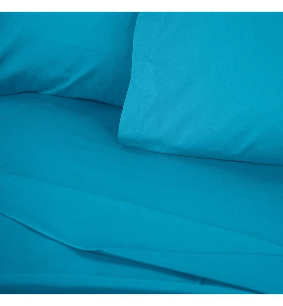 Copripiumino matrimoniale Ranforce, turchese, 100% COTONE RANFORCE