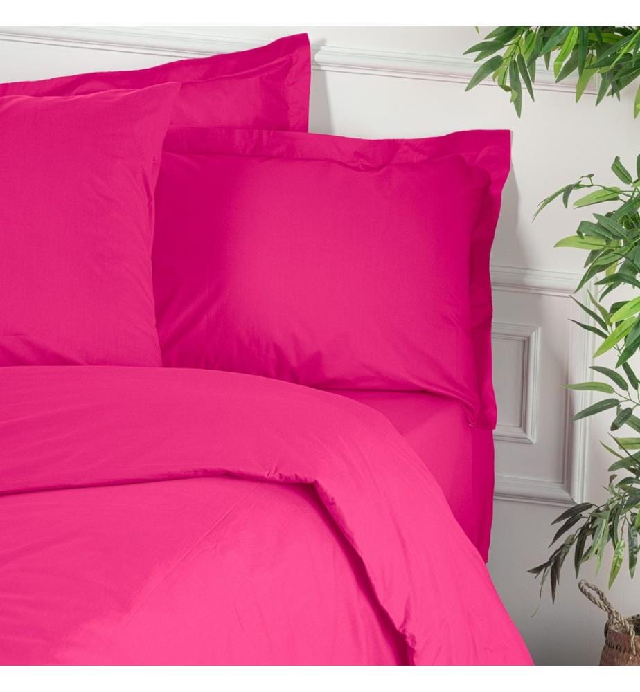 Housse de couette Ranforce King, rose poudré, 100 % COTON RANFORCE
