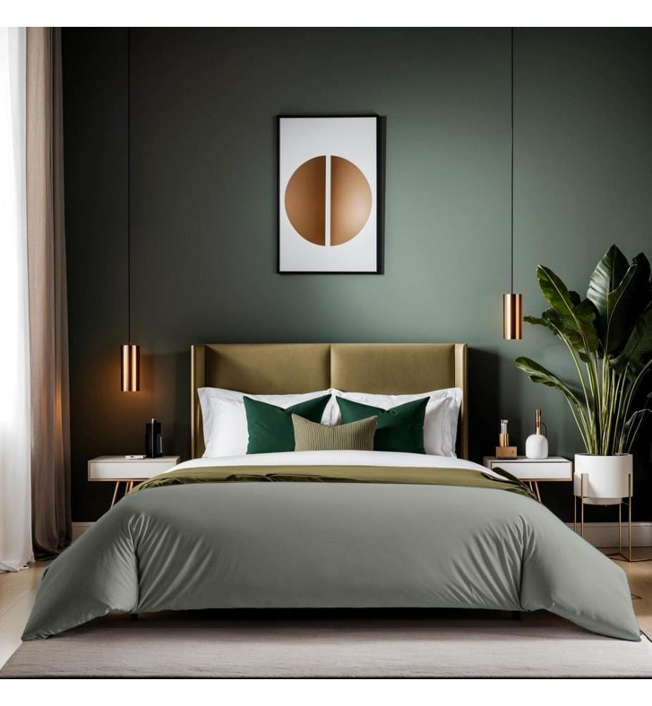 Ranforce Bettbezug für Kingsize-Bett, Dunkelgrau, 100 % BAUMWOLLE RANFORCE