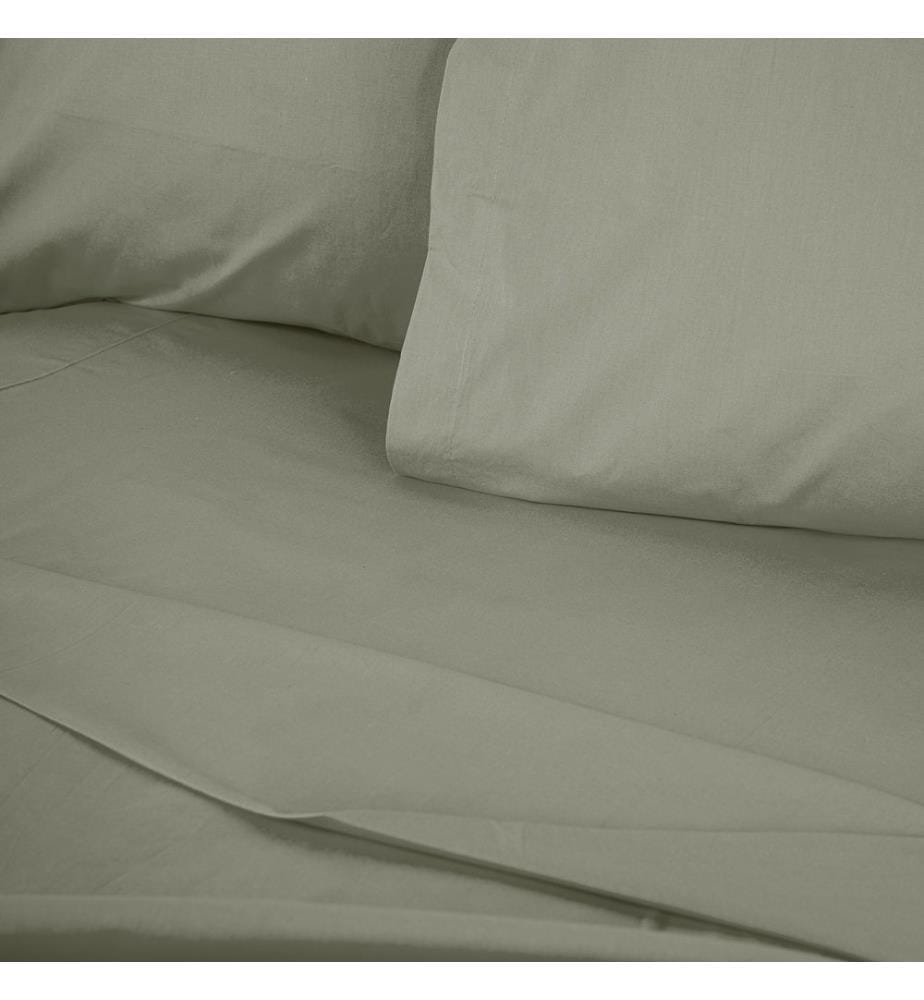 Drap-housse simple Ranforce, vert, 100 % COTON RANFORCE