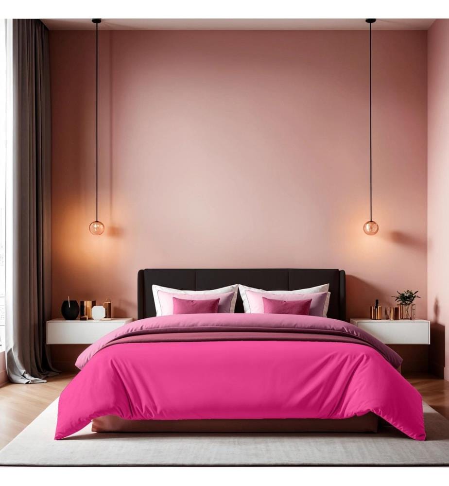 Copripiumino singolo Ranforce, rosa antico, 100% COTONE RANFORCE