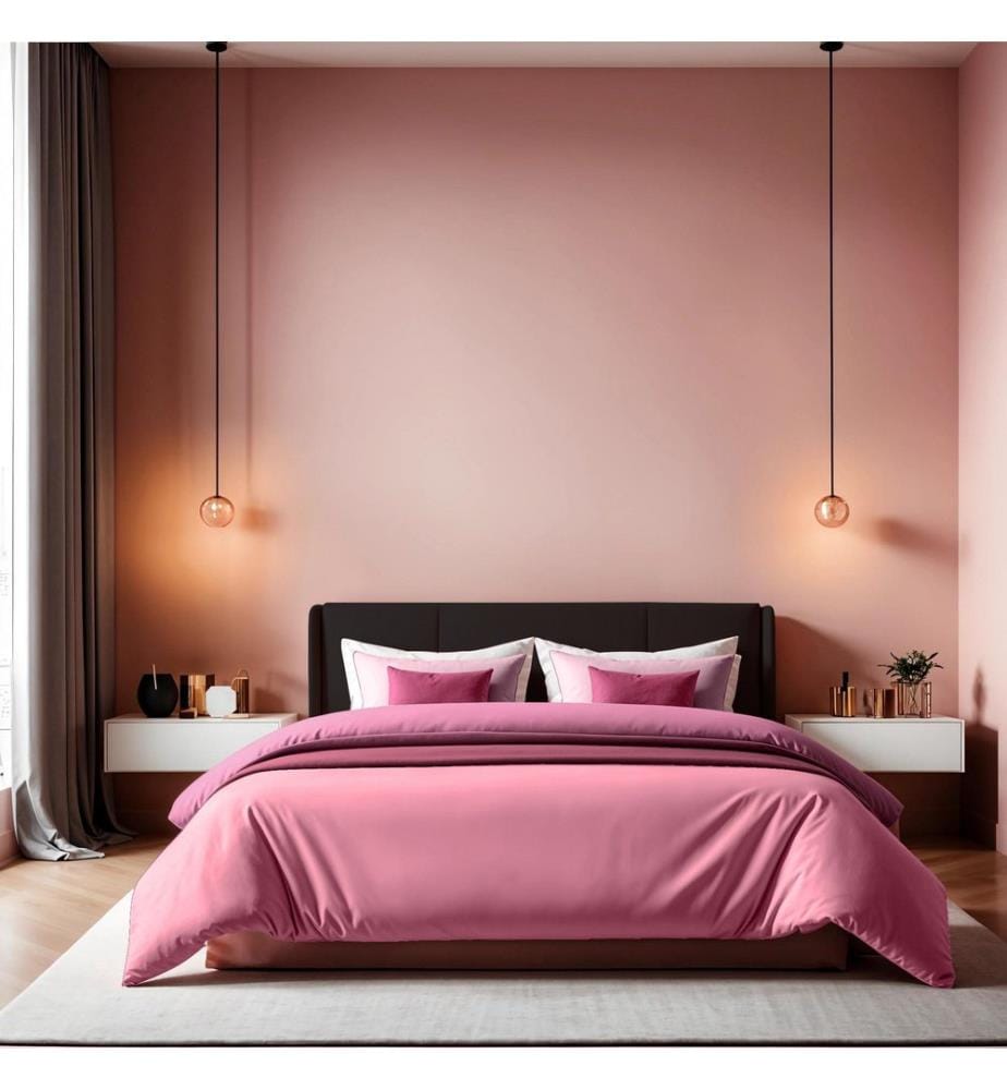 Copripiumino singolo Ranforce, rosa antico, 100% COTONE RANFORCE