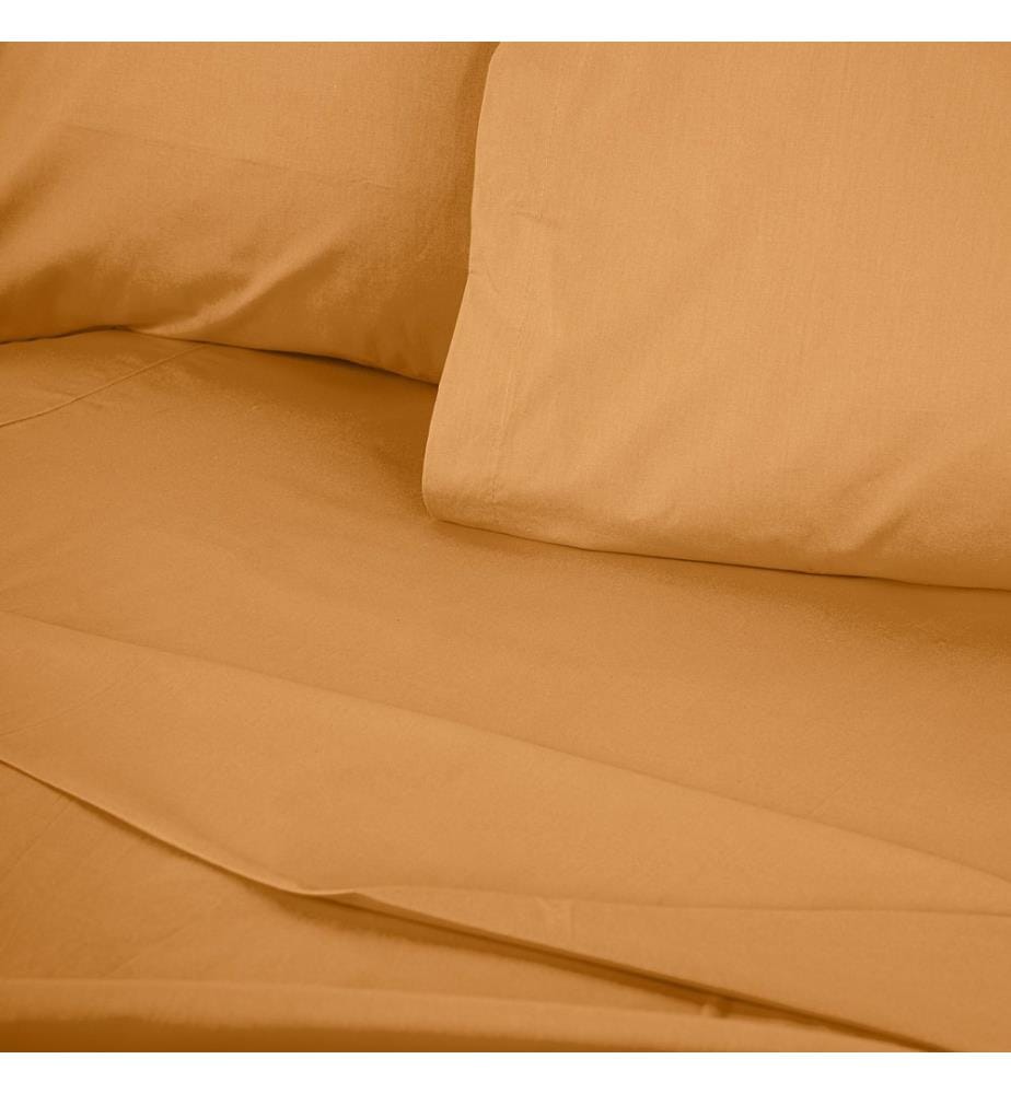 Housse de couette simple Ranforce, orange, 100 % COTON RANFORCE