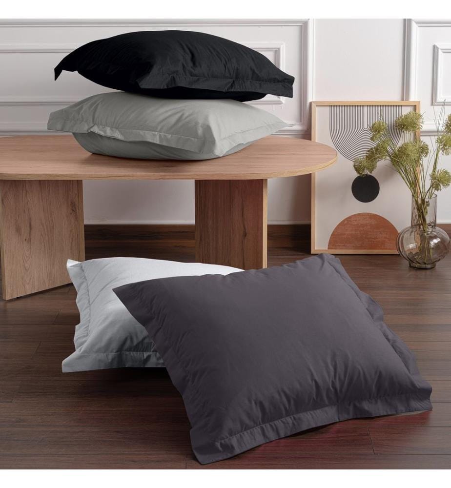 Ensemble de taies d'oreiller Oxford, 2 pièces, blanc, 100 % COTON RANFORCE
