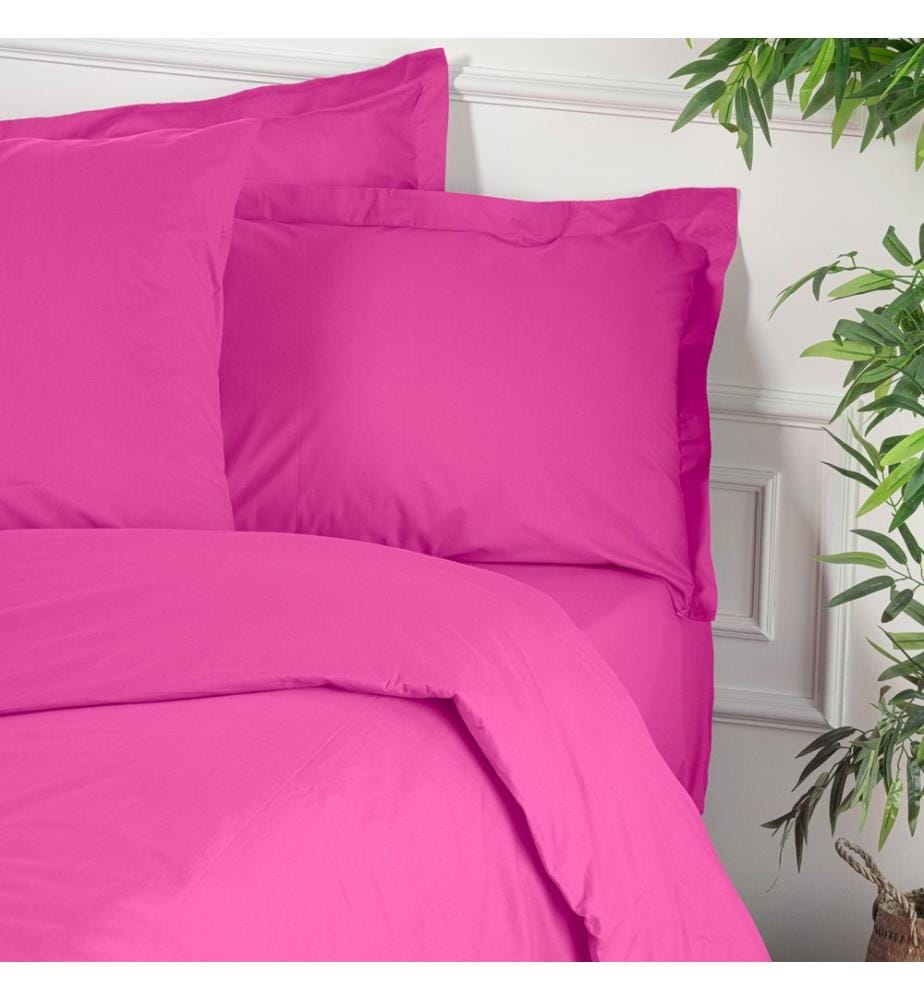 Housse de couette Ranforce Super King, rose poudré, 100 % COTON RANFORCE