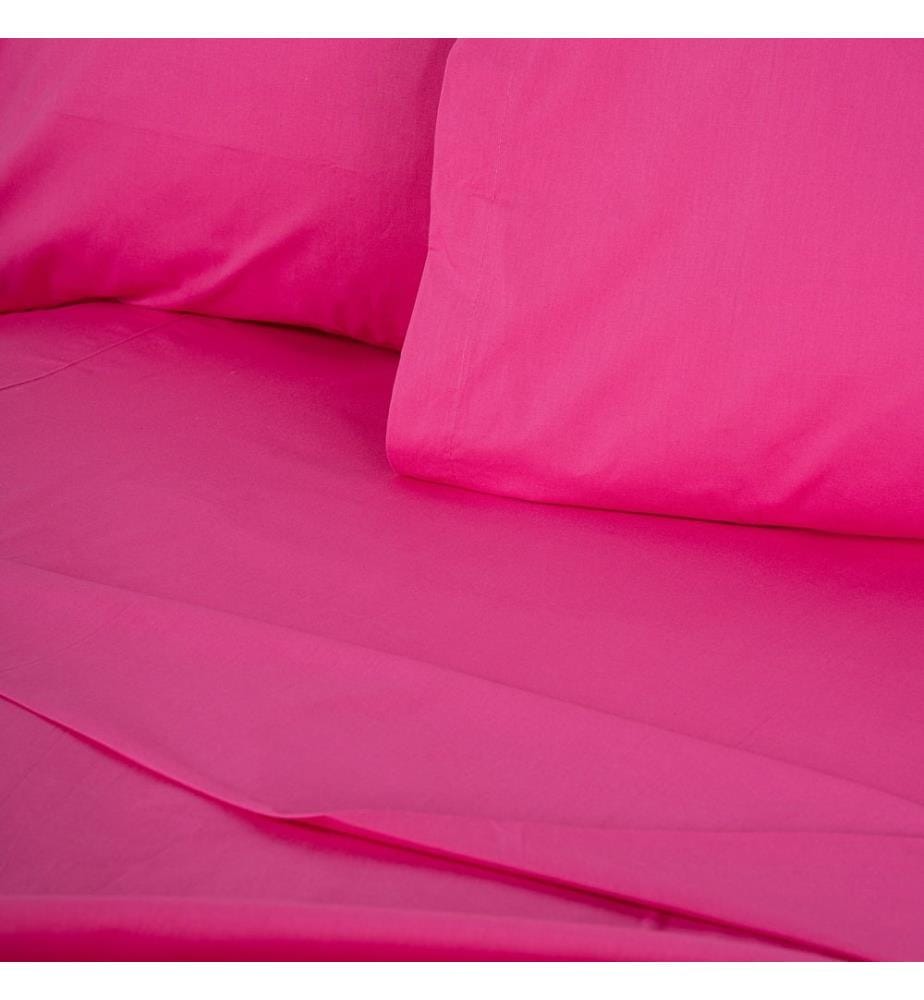 Drap-housse double Ranforce, rose poudré, 100 % COTON RANFORCE