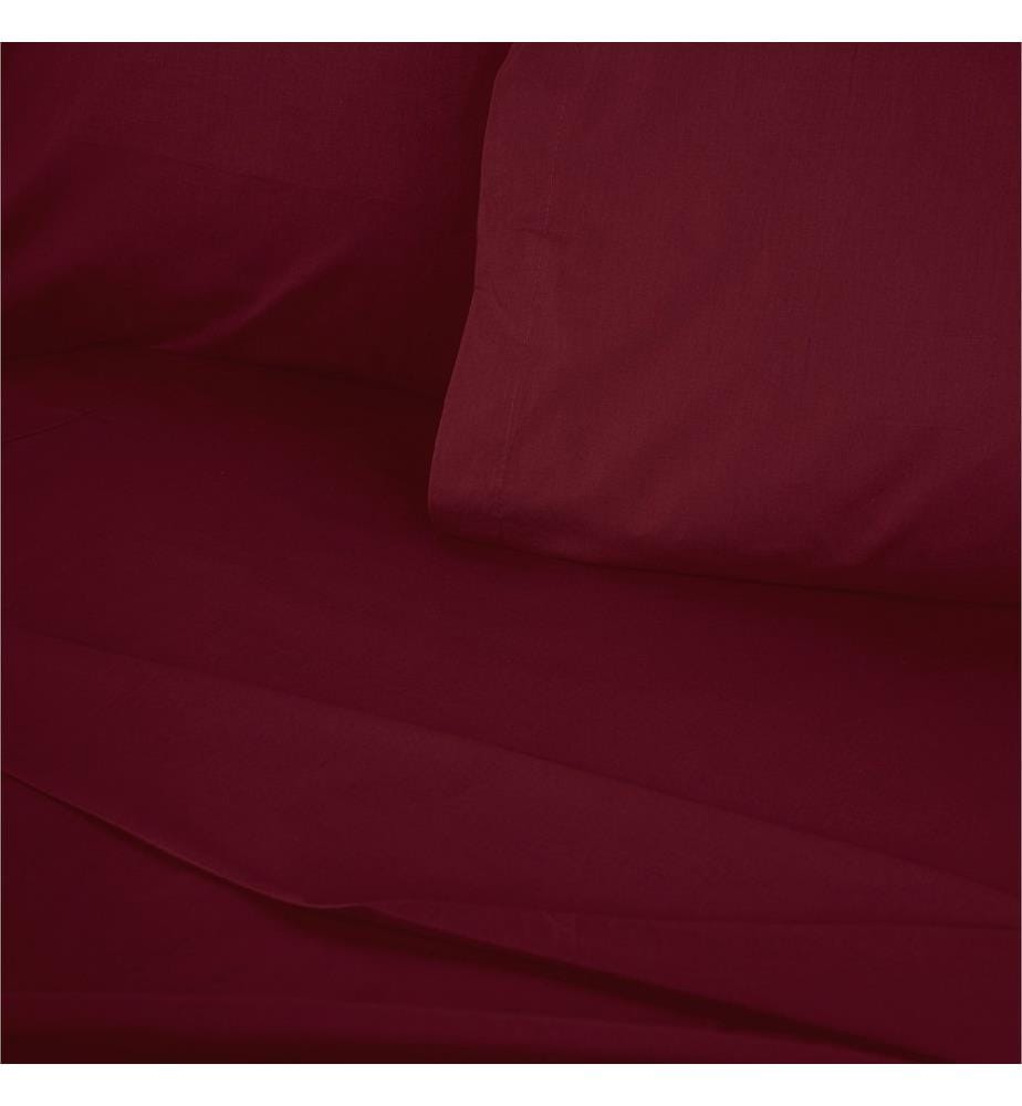 Drap-housse double XL Ranforce, rose poudré, 100 % COTON RANFORCE