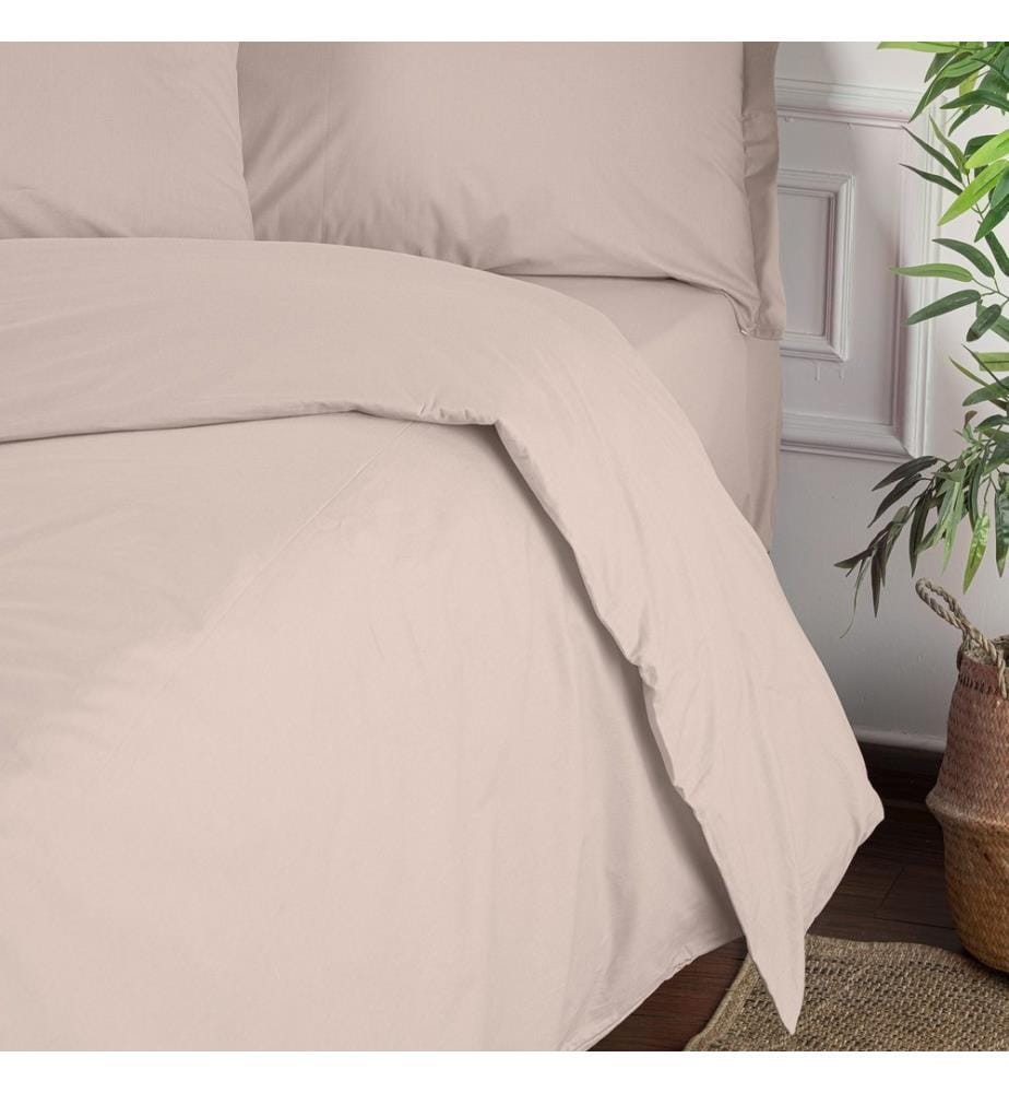 Housse de couette double Ranforce, beige, 100 % COTON RANFORCE