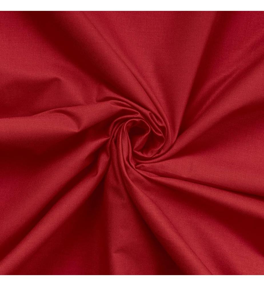 Drap-housse petit format Ranforce, rouge bordeaux, 100 % COTON RANFORCE