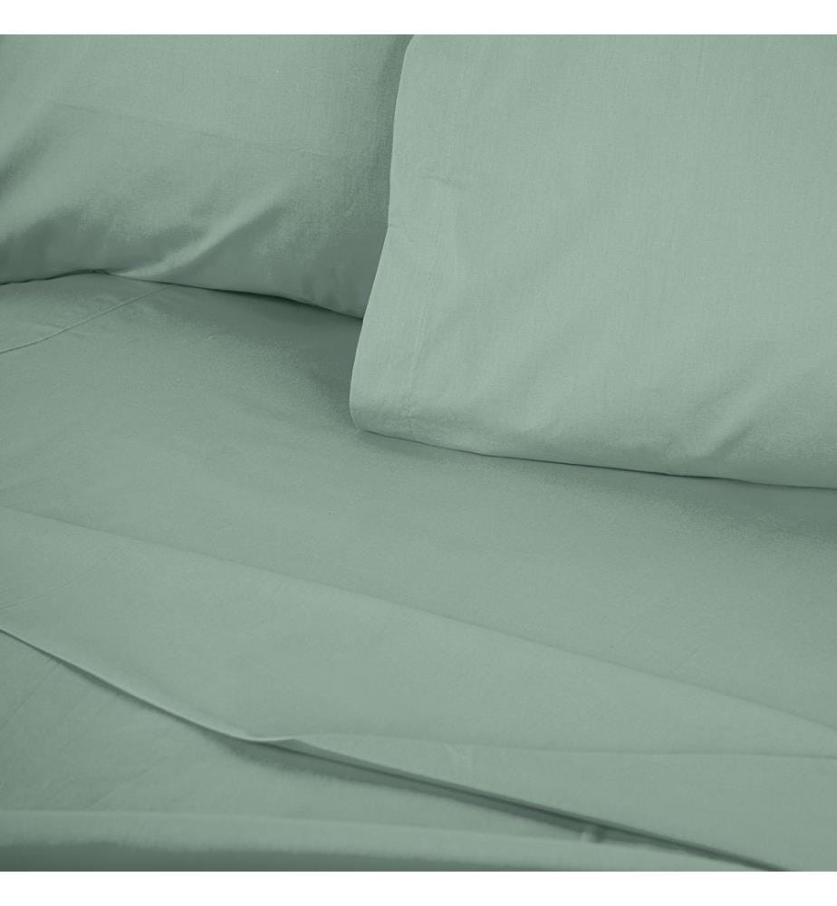 Drap-housse petit format Ranforce, vert, 100 % COTON RANFORCE