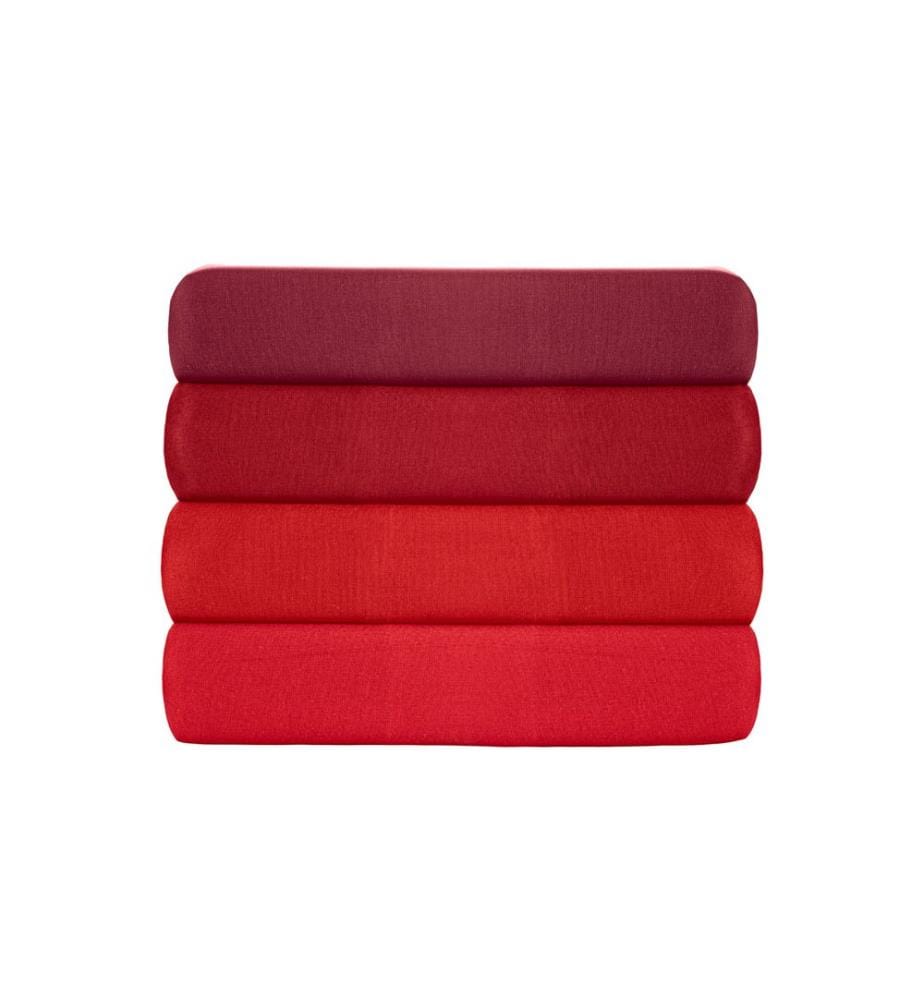 Drap-housse simple Ranforce, rouge, 100 % COTON RANFORCE